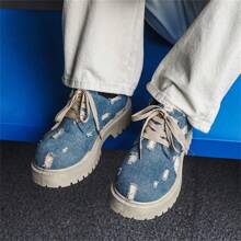 2024 New Autumn/Winter Low-Cut Boots For Men, Retro Workwear Shoes, Thick Sole, Versatile Leather Shoes