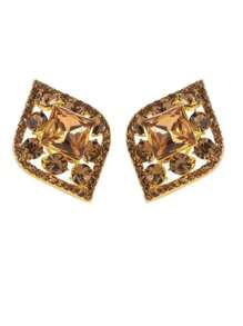 1 Pair European & American Classic & Fashionable Korean Style Design Sparkly Lavender Personalized Luxury Statement Earrings For Women