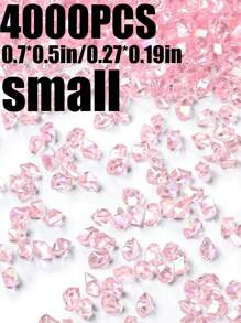 50pcs/500pcs/1000pcs 粉色仿真冰石，壓克力寶石水晶，塑料鑽石裝飾填充物，適用於花瓶、魚缸、春季派對桌面散佈、婚禮食物展示、攝影道具、家居裝飾 - 粉色 - 查看 18