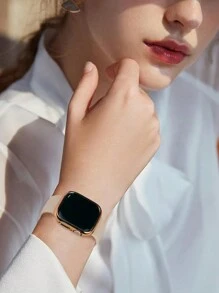 二合一运动硅胶表带和表壳套装，兼容 40mm、41mm、42mm、44mm、45mm、46mm 和 49mm 尺寸的 表带和表壳。柔软舒适的硅胶表带搭配铆钉表扣。防震防刮的硬质 PC 材料和钢化玻璃保护膜一体成型。兼容 Series Ultra/11/10/9/8/7/6/5/4/SE。男女通用智能手表表带和表壳套装。 - 奶茶色錶帶+玫瑰金錶殼 - 查看 11