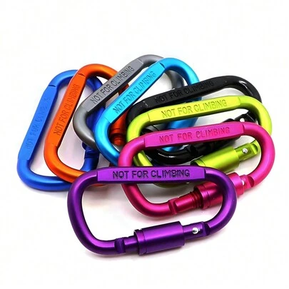 Kẹp Carabiner khóa 1/3/5 chiếc móc chìa khóa bằng hợp kim nhôm cao cấp hình chữ D, móc chìa khóa Carabiner dùng cho cắm trại, đi bộ đường dài, du lịch, câu cá, ba lô, võng, xích đu tập yoga, cắm trại, móc chìa khóa, dây xích chó