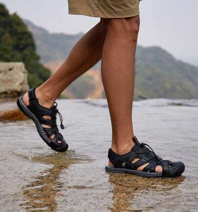 CAMEL CROWN Sandalias de senderismo para hombres impermeables con punta cerrada sandalias de agua atléticas al aire libre sandalias ajustables de verano para playa deporte pesca caminar