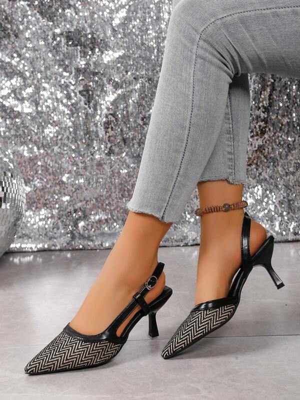 New Stylish Pointed Toe High Heel Sandals, Versatile And Classic Design, A Must-Have For Women