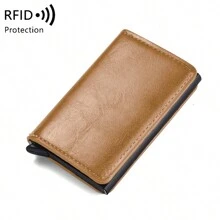 男士防盗钱包，男士信用卡夹，多功能自动弹出式信用卡夹，金属名片夹，商务男士防盗防消磁银行卡夹，男士钱包，迷你钱包，钱包，RFID钱包，卡夹 - 彩色 - 查看 11