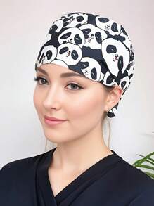 Bouffant Scrub Caps Working Surgical Cap Nurse Hats Com Botões E Faixa De Suor Ajustável Tie Back Hat Mulheres Homens Presente De Dia Dos Namorados