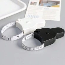 Un ruban à mesurer portable à récupération automatique avec auto-mesure, ruban à mesurer télescopique professionnel pour la taille, ruban à mesurer souple pour la fitness à domicile, double face en métrique et britannique, mini carte à trois circonférences avec ruban à mesurer automatique, outil de mesure précis à un bouton