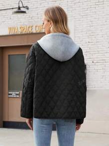 ZIAI Giubbotto imbottito corto invernale da donna con design 2 in 1