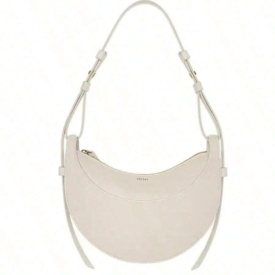 Design di nicchia, borsa a mezzaluna dalla Polonia, nuova pochette in vera pelle di alta qualità, borsa a tracolla a una spalla, borsa da sella per donna, borsa a mezzaluna in pelle PU, borsa a tracolla a una spalla, borsa, borsetta, borsa casual per ravioli