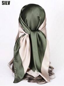 1pc Women's Classic And Versatile Scarf, Can Be Wear As Headscarf, Face Towel, Hair Wrap, Shawl, Fashion Accessories Bandana,Hair Band,Head Band Ideal For Dressing Up Your Look - Black and White - View 16