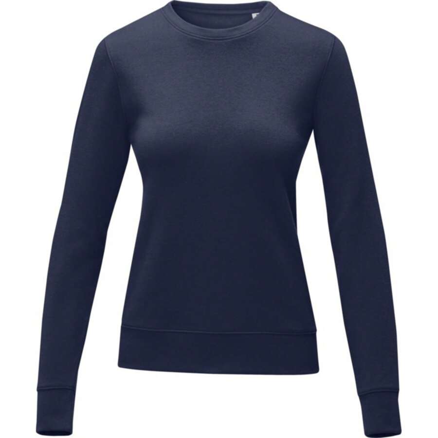 Elevate Womens/Ladies Zenon Pullover Activewear (Navy) - 240gsm 50% Cotton/50% Polyester - Navy Blue - View 1