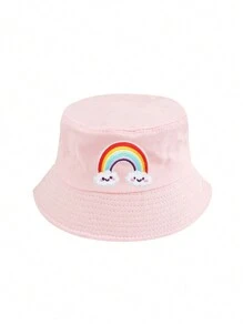 1 件儿童春夏渔夫帽，多种图案可选，如独角兽、蝴蝶结、心形、蝴蝶，可爱时尚的儿童帽子，适合休闲、户外、通勤、旅行，是送给孩子的理想礼物，透气防晒渔夫帽，带有情人节元素