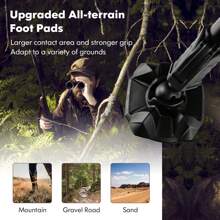 Lifezeal Swivel Hunting Chair With 4 360° Adjustable Legs Folding Silent Swivel Blind Chair Camouflage/Black - 黑色 - 查看 5