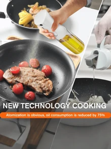 2 piezas Botella rociadora para barbacoa, dispensadores transparentes, botella creativa de cocina para aceite con rociador de niebla fina para condimentar, la botella rociadora de plástico se puede usar para freidora de aire, regar flores, botella rociadora de aceite de oliva y aceite vegetal