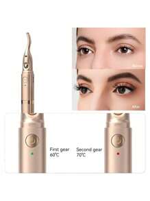 2-In-1 Electric Heated Eyelash Curler & Eyebrow Trimmer, For Women, 2 Temperature Modes, Anti-Scald Design, USB Rechargeable, Ideal Christmas Gift, 140mAh Battery Capacity