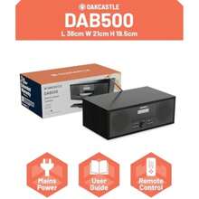 Bluetooth DAB+ Radio And CD Player | Mains Powered 60 Watt Stereo Hifi System For Home | Inbuilt Speakers LED Display | Dual Alarm 20 Presets And FM | USB MP3 AUX | Remote Control | OAKCASTLE DAB500 - Black1 - View 7