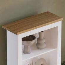 Vida Designs Arlington Bookcase Modern Display Shelves Storage MDF Furniture White 4 Tier - White&Oak1 - View 5