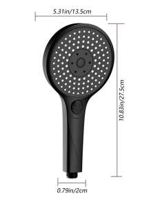 Tatukiko 大面板淋浴喷头大孔超强水压增压浴室淋浴喷头家居浴室装饰秋季装饰浴室配件 - 黑色 - 查看 3