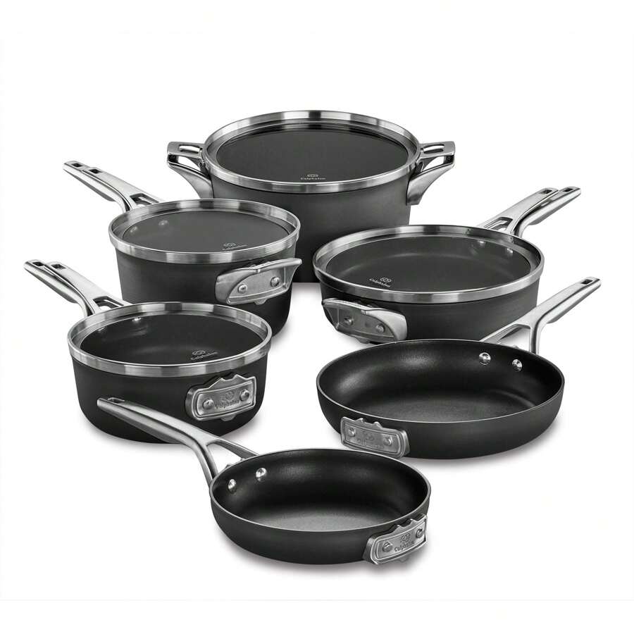 Calphalon Premier SpaceSaving HardAnodized Nonstick Cookware, 10