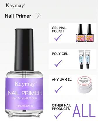 15ml ネイルプライマー ネイルケア 速乾性 簡単塗布 乾燥時間短縮 ネイルポリッシュの密着性向上 DIYネイル愛好家 気泡防止 気泡を最小限に抑える