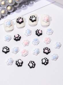20pcs Mixed Color Cute Cat Scratching Nail Charms Nail Art Decorations Jewelry Crafts DIY Nail Accessories