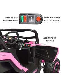 Joykoo Carro a Control Remoto Montable Electrico Speed para Niños Luz Led 12v - Rosa - Ver 7