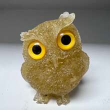 1pc Resin Mold Natural Crystal Chip Stone Handcrafted Owl Resin Figurines Collectibles Of Colorful Owl Gifts And Desktop Decoration For Home Interior Space And Reiki Animal Sculpture Shelf Accents Ornament For Home Office Decor Purple Home Decor