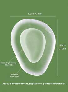 1 Pair Unisex Transparent Silicone Heel & Forefoot Cushion Pad For Comfy & Fashionable Shoe Insert