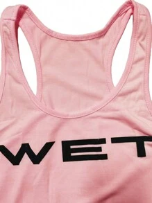 WEGIRL Sexy U-Neck One-Piece Romper,Spaghetti Strap Sleepwear Bodysuit With "WET" Print, Home Loungewear,Lingerie Playsuits,Casual Loungewear Playsuit For Daily Casual,Home Lounge - Hồng - Xem 11
