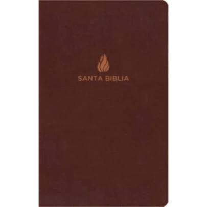 Biblia Reina Valera 1960 Ultrafina Color Marrón Piel Fabricada Letra Estándar 9pts