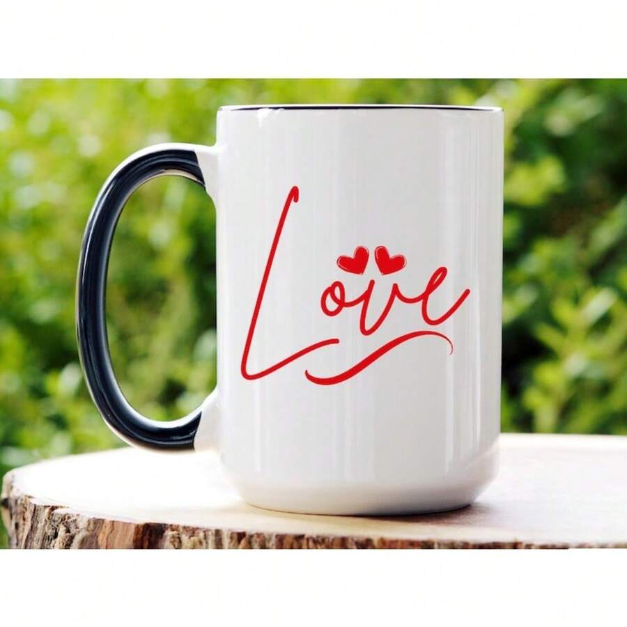 Love Coffee Mug, Valentine Mugs, Valentines Day Gift For Him, Valentines Day Gift For Her, Girlfriend Boyfriend Gifts,  Wife Coffee Mug Gift Box Christmas Mugs Navidad Decoracion 2025 Christmas Gifts - Black - View 1