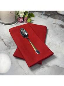 1/6/10pcs Red Party & Holiday Themed Decorative Napkins - Red - View 1