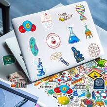 50Pcs Science Stickers, Funny Chemistry, Biology, Physics, Science Classroom Decor For Teachers Science Experiment Laboratory Stickers Decals For Laptop, Water Bottle, Notebook, Computer, Science Party Favors And Decoration, Creative Stickers Bulk For Teens Adults, Back To School, Vision Board Supplies - Multicolor - View 9