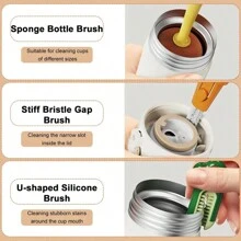 3 In 1 Multifunctional Cleaning Brush For Washing Baby Bottles Foldable Cups Baby Bottle Nipple Cleaner - SẮP XẾP - Xem 6