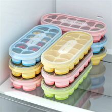 Silicone Ice Tray With Lid 12 Compartments DIY Cube Mold Square Shape - SORTIDOS - View 3