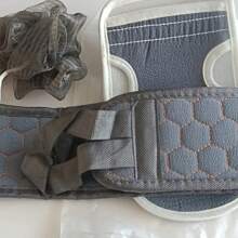 Set de 3 piezas para la espalda: Toalla exfoliante para el baño, esponja de champú, guantes de baño, cepillo corporal duradero para ducha, spa y masaje