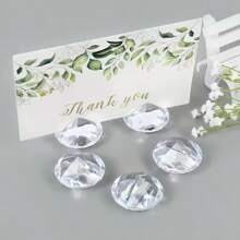 5pcs Elegant Crystal Diamond Place Card Holders - Clear Acrylic, Perfect For Wedding & Party Table Decorations, Versatile Photo Clips For Christmas, Valentine's Day, Engagements, Wedding Gifts - Multicolor - View 7