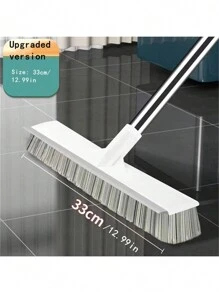 1 pièce (2-en-1) Brosse de récurage de sol à long manche avec des poils raides pour un nettoyage en profondeur des terrasses, salles de bains, baignoires, carrelages, joints, cuisines, piscines, patios, garages - Gris - Pour les propriétaires et les passionnés de nettoyage - Idéal pour le nettoyage intensif - Excellent cadeau pour le réchaud, la décoration de la salle de bain, la décoration d'automne, la rentrée scolaire