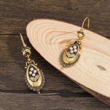 1 Pair Vintage Bohemian Style Unique Design Earrings, Suitable For Women's Daily Wear - Multicolor - View 2