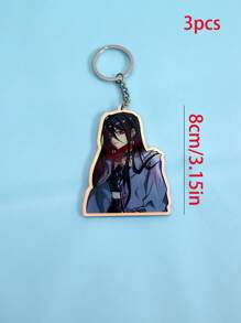 Customized Product (1 Piece): Customized Image/Photo; Customized Acrylic Keychain, Personalized Acrylic Key Chain, Irregularly Shaped Acrylic Car Keychain, Backpack Pendant. - Circle Laser Keychain - View 4