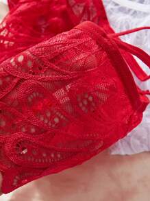 3pcs/Set Women Elegant Sexy Solid Color Lace Briefs Lingerie - Multicolor - View 5