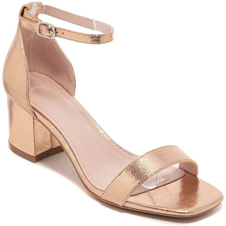 Casual Fashion Daily Versatile Open Toe Chunky Heel Women Sandals - Champagne - View 1