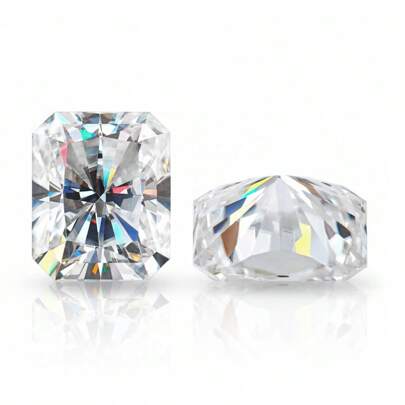 %100 Moissanite Beyaz D Renk Radyant Kesim VVS1 Moissanite Taş Gevşek Takı Yapımı İçin GRA Sertifikalı