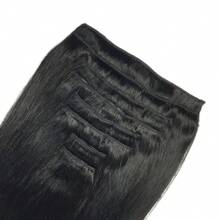 120G 8Pcs/Sets Clip In Hair Extensions Human Hair 10 To 28 Inch Brazilian Remy Straight Hair Natural Black For Women - Natural Black - View 5