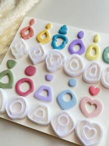 Simple Geometry Polymer Clay Cutter For Earring Making Soft Pottery Earrings Women DIY Studs Jewelry Pendants Clay Tools - Clay Cutters - View 3