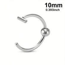 1/3pcs Fake Lip Ring Fake Piercing Stainless Steel Fake Nose Ring Septum Non Piercing Punk Women Body Jewelry