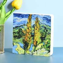 1pc 200-Page Creative Sketch Book, High-Quality Van Gogh Oil Painting Style 20K Professional Hand Drawing Notebook