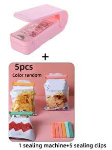Mini Plastic Bag Sealer Machine, Home Use Food Vacuum Sealing Packing Device - Multicolor - View 14