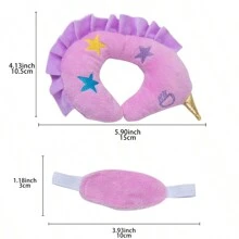 18 英寸美国女孩娃娃配件：眼罩和 U 形枕头 - 紫色 - 查看 3