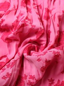 EARO 女士高品质时尚百搭独特精致淡粉色半身裙