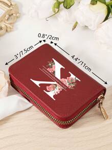 Burgundrote Tasche Charlie Rotwein Roter Umschlag Modische und hochwertige Kartenetui Tasche Leicht zu tragen Münztasche mit mehreren Fächern Reißverschluss Multi-Slot Einfache Kreditkartenfächer Multifunktions Damenbrieftasche Kartentasche Mini Geldbörse Geldbeutel Kartenetui